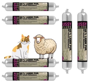 MEATLOVE Baton mięsny dla kota JAGNIĘCINA 88% z Serem Twarogowym 6x100g ZESTAW