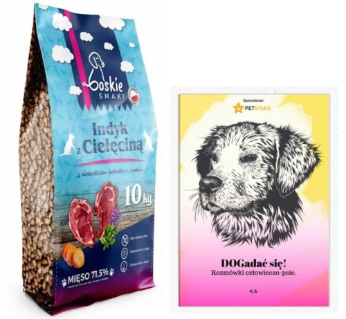 Boskie Smaki - Bezzbożowa karma dla psa Indyk z Cielęciną 10kg + GRATIS