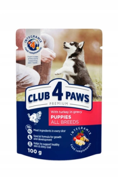 C4P Pies Szczeniak Mokra SOS Indyk 100g CLUB4PAWS IdeaPet