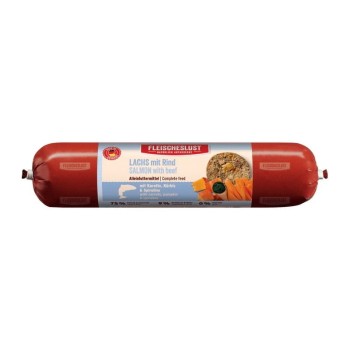 SALMON WITH BEEF  Łosoś z wołowiną, marchewką, dynią i spiruliną 400g MEATLOVE