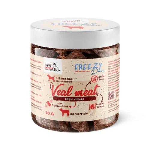 SYTA MICHA 100% liofilizowane mięso cielęce dla psa FREEZY Pure 70g