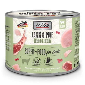MAC'S CAT Mokra karma dla kota Jagnięcina i indyk 200g
