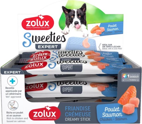 ZOLUX SWEETIES Przysmak kremowy dla psa z łososiem i kurczakiem 14g