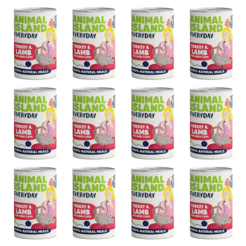 Animal Island EVERYDAY Karma mokra dla kota Indyk Jagnięcina 12x400g ZESTAW