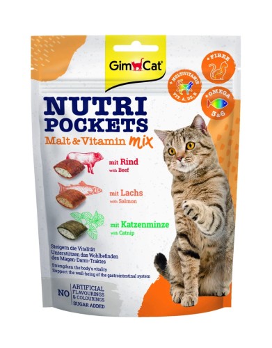 GIMCAT NUTRI POCKETS Przysmak dla kota Malt & Vitamin Mix 150g