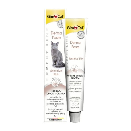 GimCat Pasta Derma – pasta wspierająca zdrową skórę i sierść kota 50g