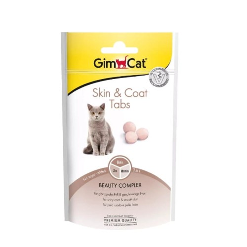 GIMCAT SKIN & COAT TABS - tabletki na skórę i sierść dla kota 40g