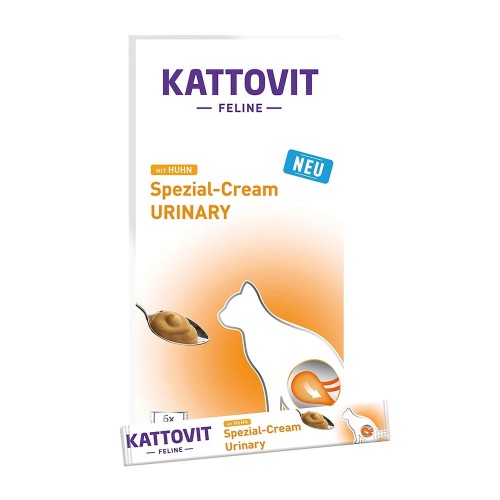KATTOVIT PASTA URINARY CREAM Z KURCZAKIEM - Krem dla Kotów Wspierający Układ Moczowy 90g (6X15g)