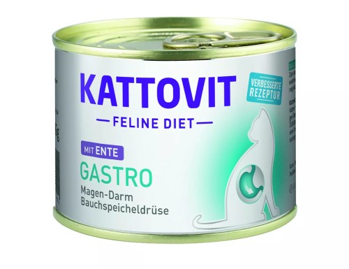 KATTOVIT PUSZKA GASTRO KACZKA - Dietetyczna Karma dla Kotów z Problemami Pokarmowymi 185g