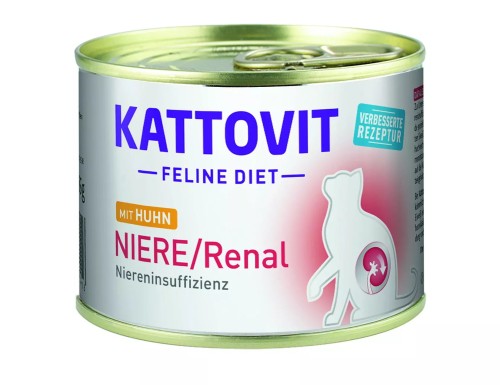 Kattovit NIERE/Renal Kurczak 185g – Dietetyczna Karma dla Kotów z Niewydolnością Nerek