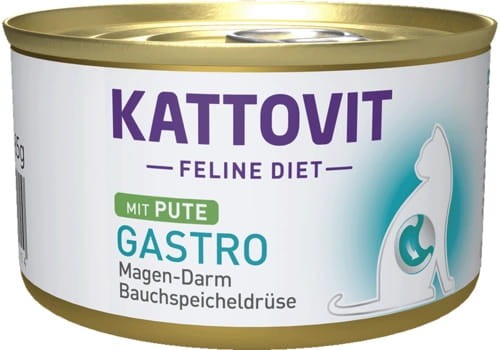 KATTOVIT PUSZKA GASTRO INDYK - Dietetyczna karma dla kotów z problemami pokarmowymi 85g