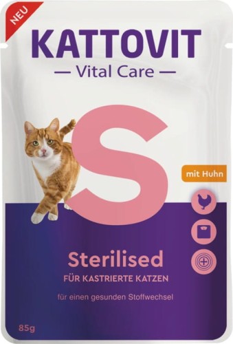 KATTOVIT VITAL CARE STERILISED - Mokra karma dla kotów sterylizowanych 85g