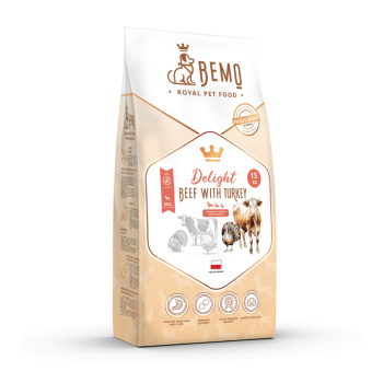 Bemo Delight Karma sucha dla psa z wołowiną i indykiem M/L 15kg