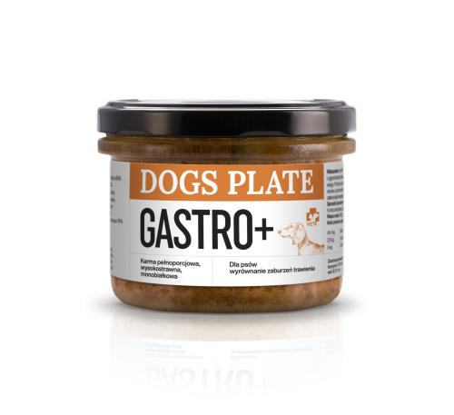 Dogs Plate Vet Gastro+ Karma dla psów wrażliwych z Kangura 180g
