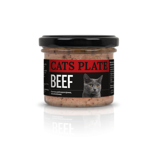 Cats Plate Beef – Karma z Wołowiną dla Kota 100g