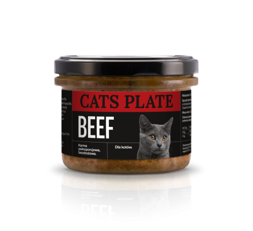 Cats Plate Beef – Karma z Wołowiną dla Kota 180g