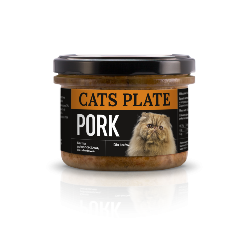 Cats Plate Pork – Karma Monobiałkowa z mięsa Wieprzowego dla Kota 180g