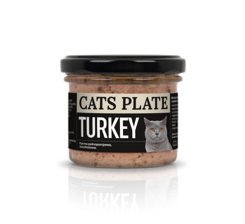 Cats Plate Turkey – Monobiałkowa Karma z Indyka dla Kota 100g