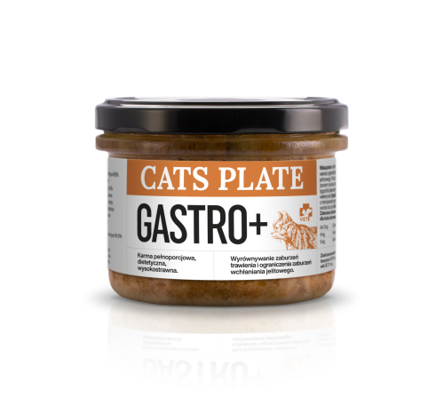 Cats Plate Vet Gastro+ Karma Specjalistyczna z Kangura dla Kota 180g