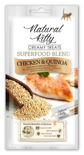 Natural Kitty Superfood z Kurczaka i Komosy ryżowej dla Kota 48 g – Przysmak