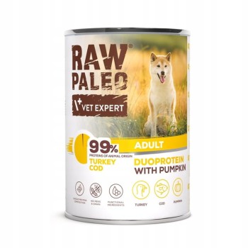 Raw Paleo Puppy – mokra karma dla szczeniąt Indyk i Dorsz 400g