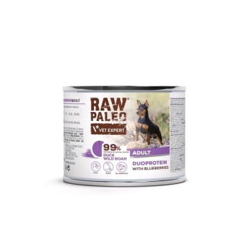 RAW PALEO Adult Duck & Boar – duoproteinowa mokra karma dla psów 200g