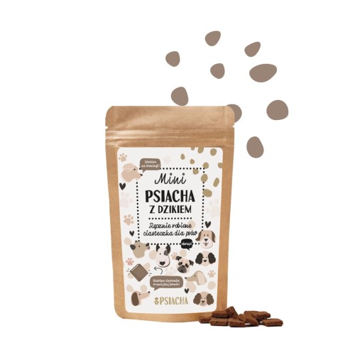 Mini Psiacha – Przysmaki dla psa treningowe ciasteczka z Dzikiem 80g