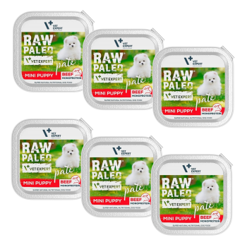 Raw Paleo Beef Pate Karma dla szczeniąt małych ras Wołowina 6x150g ZESTAW
