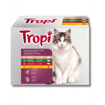 TROPI Mokra karma dla kota Mix Smaków 12×100g 
