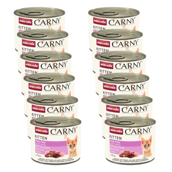 Animonda Carny Baby Paté mokra karma kociąt Kurczak Wołowina 12x200g ZESTAW