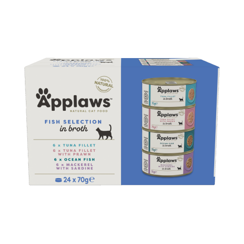 APPLAWS Cat Multipak Mokra karma dla kota mix smaków z rybą 24x70g