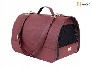 Amiplay Transporter dla psa New York rozmiar M Bordowy