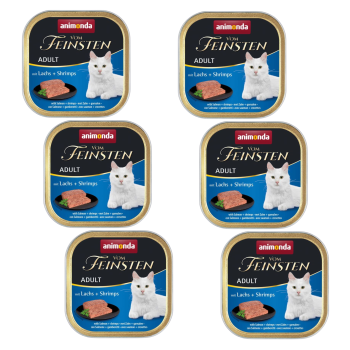 Animonda Vom Feinsten mokra karma kota Adult łosoś krewetki 6x100g ZESTAW