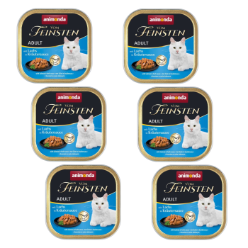 Animonda Vom Feinsten mokra karma kota łosoś ziołowym sosie 6x100g ZESTAW