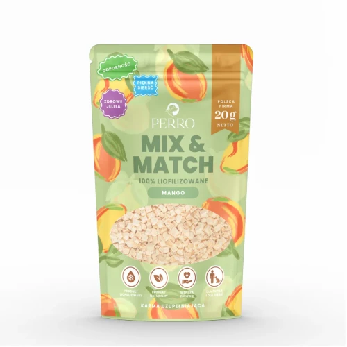 PERRO MIX & MATCH Naturalne przysmaki liofilizowane dla psa Mango 20g