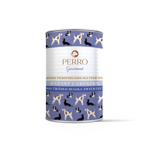 PERRO Gourmet Mokra karma dla psów dorosłych Bażant z gruszką 400g