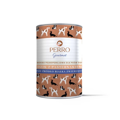 PERRO Gourmet Mokra karma dla psów dorosłych Dzik z pasternakiem 400g