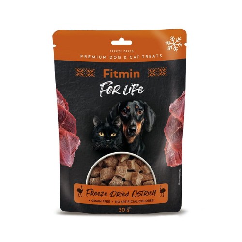 FITMIT FFL dog&cat – Naturalny przysmak dla psów i kotów Struś 30g