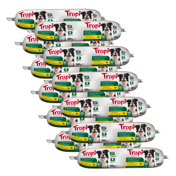 TROPI kiełbasa dla psa z drobiem mokra karma baton 12x900g ZESTAW