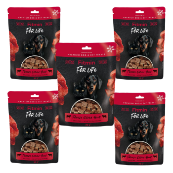 FITMIN FFL dog&cat Naturalny przysmak dla psa i kota Wołowina 5x30g ZESTAW