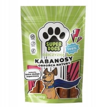 UNISZKI Superdogs Kabanosy z Dziczyzny - Przysmak dla psa 100g