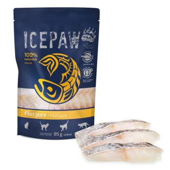 ICEPAW Cat Karma mokra Filet pure łosoś i dorsz dla kotów 85g