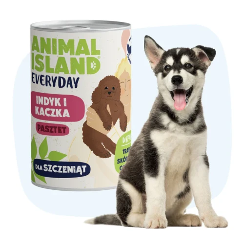 Animal Island Everyday – Mokra karma dla szczeniąt Indyk & Kaczka 400g