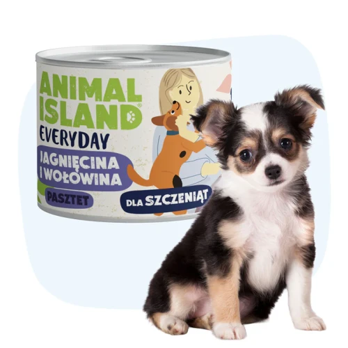 Animal Island Everyday – Mokra karma dla szczeniąt Wołowina & Jagnięcina 185g