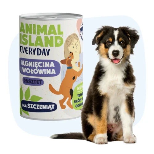 Animal Island Everyday – Mokra karma dla szczeniąt Wołowina & Jagnięcina 400g