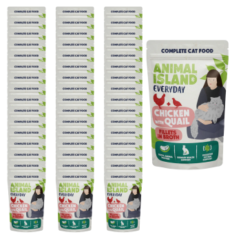 Animal Island Everyday Mokra karma kota Kurczak i Przepiórka 48x85g ZESTAW