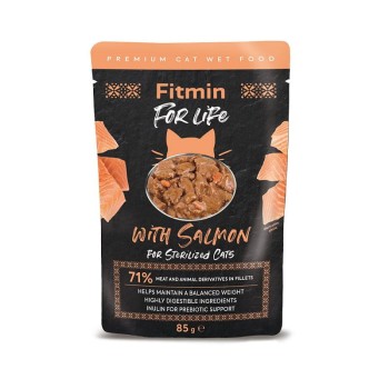 FITMIN FFL cat saszetka dla kota fileciki z łososia w sosie 85g