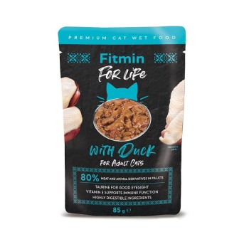 FITMIN FFL cat saszetka dla kota fileciki z kaczką w sosie 85g