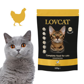  LOVCAT Pure Chicken - Mokra karma dla kota Kurczak mono saszetka 100g