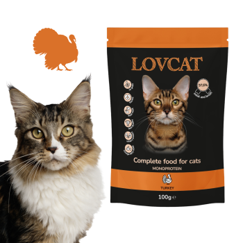 LOVCAT Pure Turkey - Mokra karma dla kota Indyk mono saszetka 100g